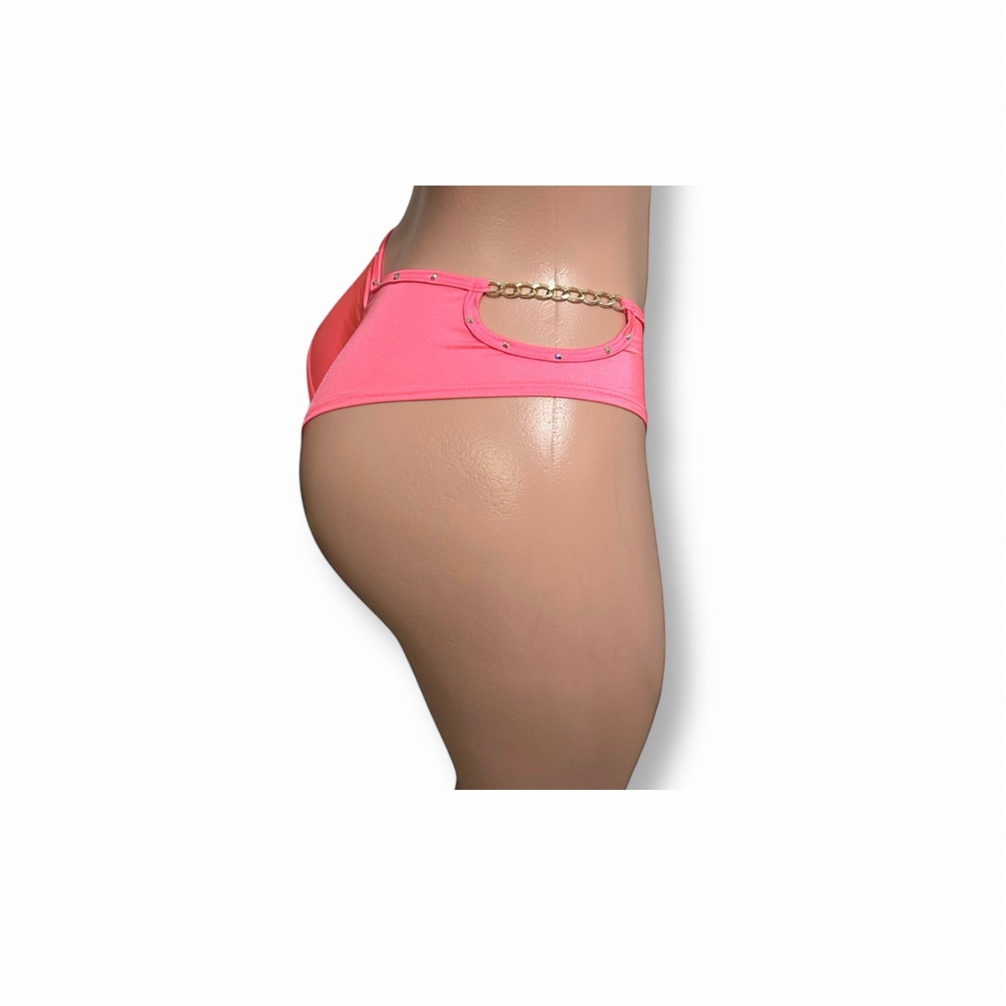 Booty Shorts w/ Chain & Stone